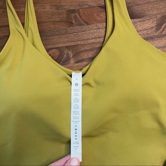 NWT Sold Out lululemon Align™ Waist-Length Tank Top in Auric Gold - Picture 4 of 6